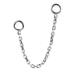 18k gold chain accessory connector piercing jewelry