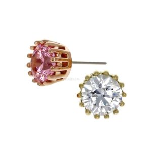 anatometal 18k gold cupcake jewelled prong set gem crystal threadless piercing jewelry attachment