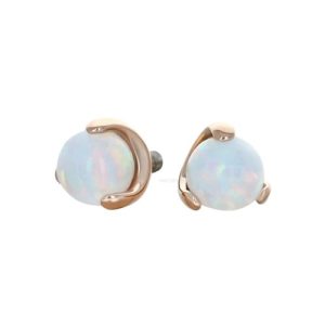 anatometal 18k gold prong set claw opal piercing jewelry attachment