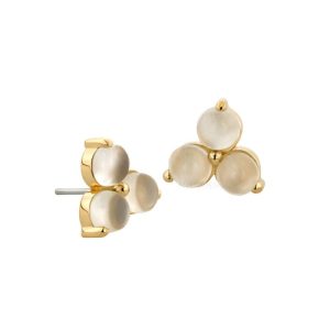 anatometal 18k gold trio onyx stone jewelled prong set gem crystal piercing jewelry attachment