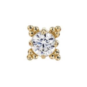 anatometal 18k gold zia jewelled prong set gem crystal threadless piercing jewelry attachment