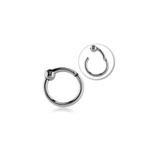 titanium hinged clicker ball closure ring piercing jewelry