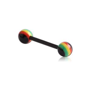 Black Steel Barbell Rasta Balls