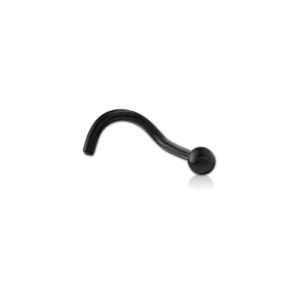 black steel nose stud spiral piercing jewelry
