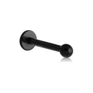 black steel externally threaded labret with ball attachment