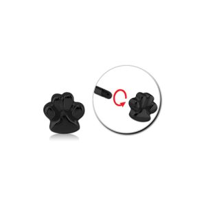 black steel paw attachment externally threaded piercing