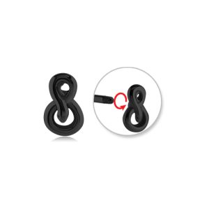 black steel infinity snake attachment externally threaded piercing