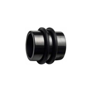 black steel flesh tube stretched earlobe piercing jewelry