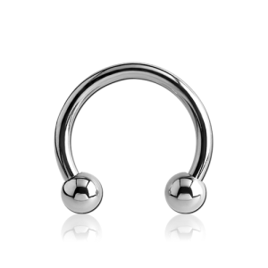 steel circular barbell piercing jewelry