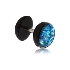 black acrylic fake plug piercing jewelry glitter