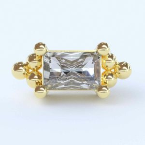 shanga gioielli 18k gold attachment jewelled crystal gem ornamental piercing jewelry baguette tribeads