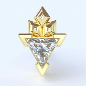 shanga gioielli 18k gold attachment jewelled crystal gem ornamental piercing jewelry triangle alisea bullets