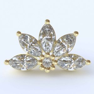 shanga gioielli 18k gold attachment jewelled crystal gem ornamental piercing jewelry dolomiti marquise