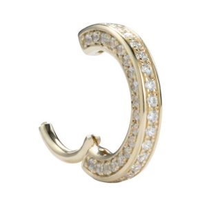 14k gold jewelled crystal gem hinged clicker ring piercing jewelry