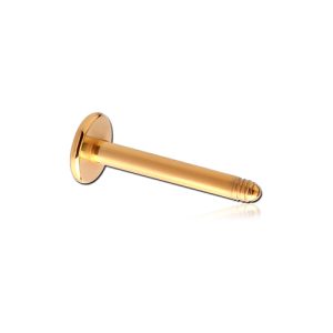steel gold plated labret base piercing externally threaded