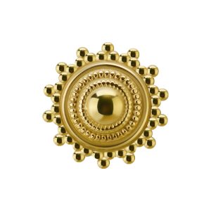 steel gold plated ornamental tribal attachment externally threaded