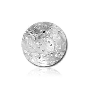 acrylic glitter ball attachment externally threaded piercing