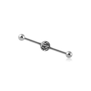 Steel Industrial Barbell Zebra
