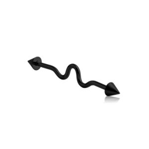 black steel industrial barbell wave spike cone