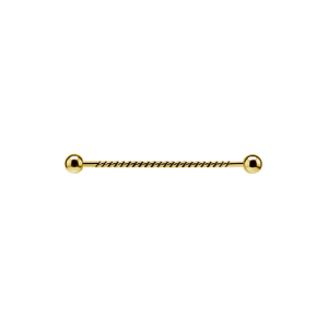 steel gold plated industrial barbell twisted rope