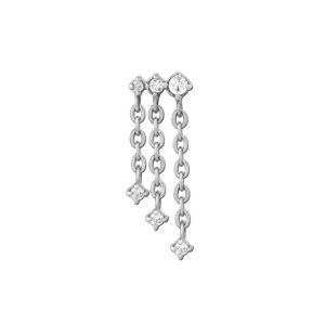 steel jewelled chain attachment internally threaded piercing