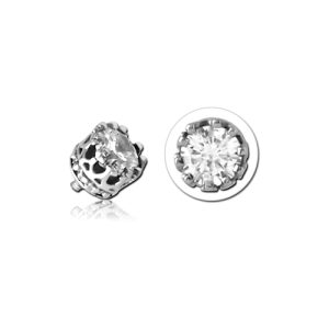 steel jewelled crown attachment internally threaded piercing