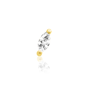 junipurr 14k gold threadless attachment jewelled prong set crystal gem piercing jewelry marquise