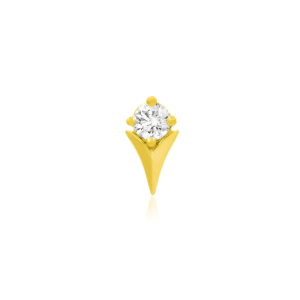 junipurr 14k gold threadless attachment jewelled prong set crystal gem piercing jewelry tulip