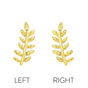 junipurr 14k gold threadless attachment piercing jewelry willow leaf