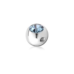 steel jewelled clip in ball for ball closure ring