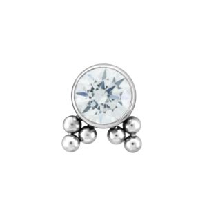 leroi titanium internally threaded ornamental jewelled gem crystal attachment piercing jewelry haute couture bijoux