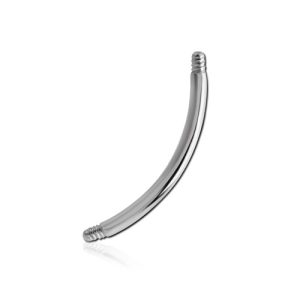 steel mini curved barbell bananabell base