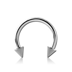 steel circular barbell piercing jewelry spikes cones