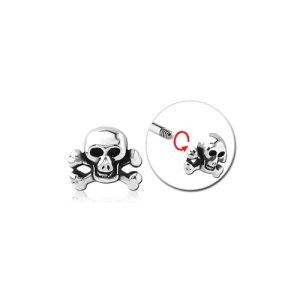 steel skull attachment externally threaded piercing