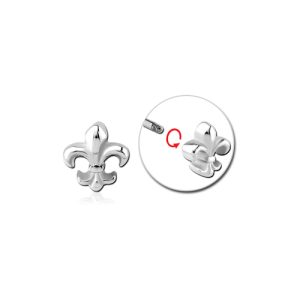 steel fleur de lis attachment externally threaded piercing