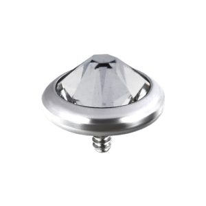 titanium jewelled disc attachment piercing internally threaded