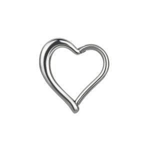 steel hinged clicker ring heart piercing jewelry