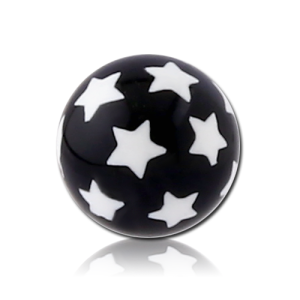 acrylic ball stars externally threaded piercing