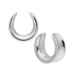 steel ear spreaders saddles stretched earlobe piercing jewelry