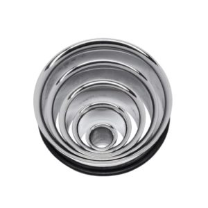 steel single flared op art plugs stretched earlobe piercing jewelry