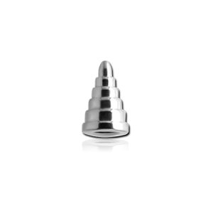 steel ribbed cone spike attachment externally threaded piercing