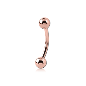 rose gold steel mini bent curved barbell bananabell piercing jewelry