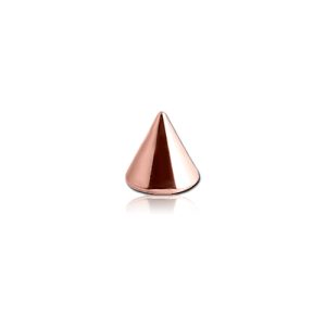 steel rose gold mini cone spike attachment externally threaded piercing