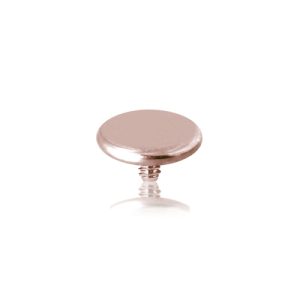 titanium rose gold internally threaded disc attachment piercing