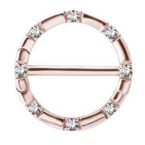 rose gold steel nipple shield jewelled clicker piercing jewelry