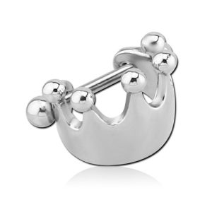steel mini barbell crown helix shield