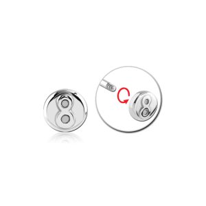steel infinity disc attachment externally threaded piercing