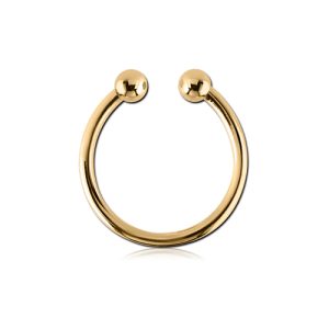 gold plated steel fake septum ring piercing jewelry