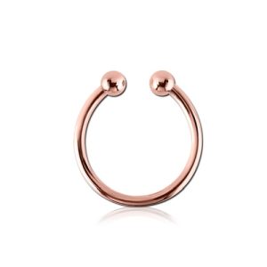 rose gold steel fake septum ring piercing jewelry