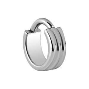 steel hinged clicker stacked ring piercing jewelry
